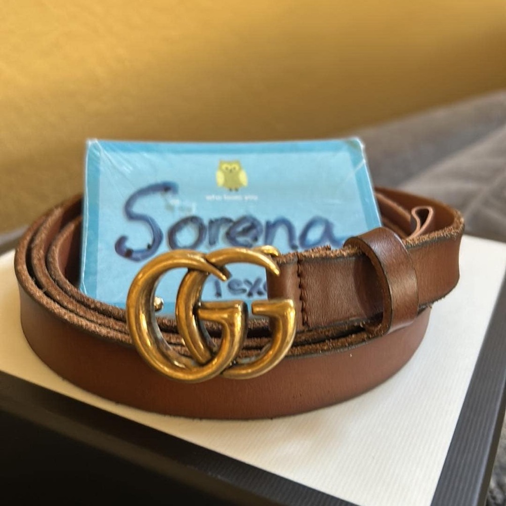 Gucci thin leather GG BELT Size 110/size44